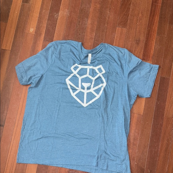 Blue Graphic Tee with Bear Design - Picture 2 of 4